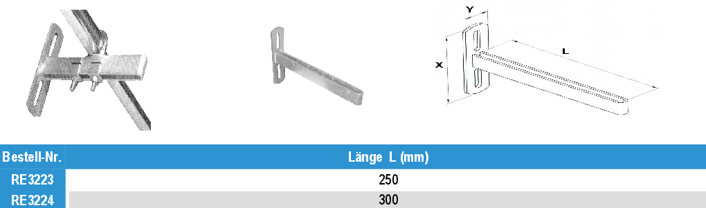 Wandhalter verstellbar aus Edelstahl